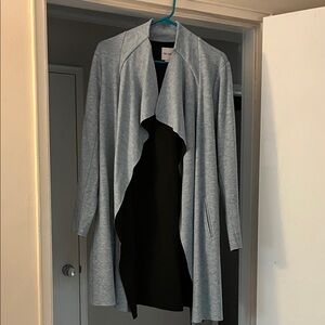 NIC+ZOE Light Gray Open Front Cardigan